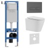 Комплект 3в1 IBERICA BLANCA инсталляция SILENCIO MINI, унитаз BURGOS ALTO белый, кнопка смыва ESTI-R серый матовый (IB.001M.BRA.231.218)