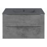 База под керамическую раковину Mia 800 подвесная, 2 выкатных ящика soft close, Beton
