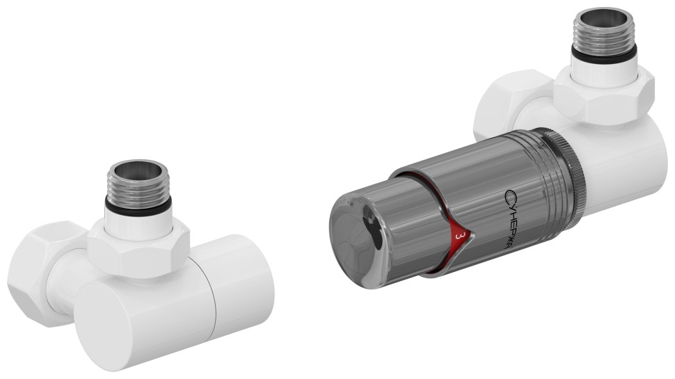 Автоматический терморегулятор 3D правый (G 1/2" НР х G 3/4" НГ)