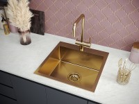 Мойка нерж. сталь AISI304 VELTEN 51, PM905151-BG, брашированное золото, PVD, 510х510мм, Starke-Paulmark