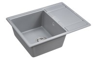 Мойка FLUGEN 50-650, IT-GRANIT, PM216550-GRM, серый металлик, 650х500 мм, Paulmark
