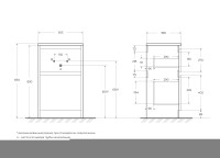База под раковину напольная BelBagno KRAFT39-500/390-2C-PIA-BO Bianco Opaco