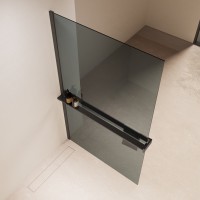 Душевая перегородка Walk-In VSW-1HR900MRGM, 900*2000, вороненая сталь, стекло зеркальное