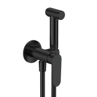 AQM6917MB Novara Готовый комплект гиг. душа (скрытый монтаж, латунная лейка), цвет черный матовый