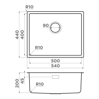 Кухонная мойка Omoikiri Tadzava 54-U/I Ultra-IN нерж. сталь/нержавеющая сталь