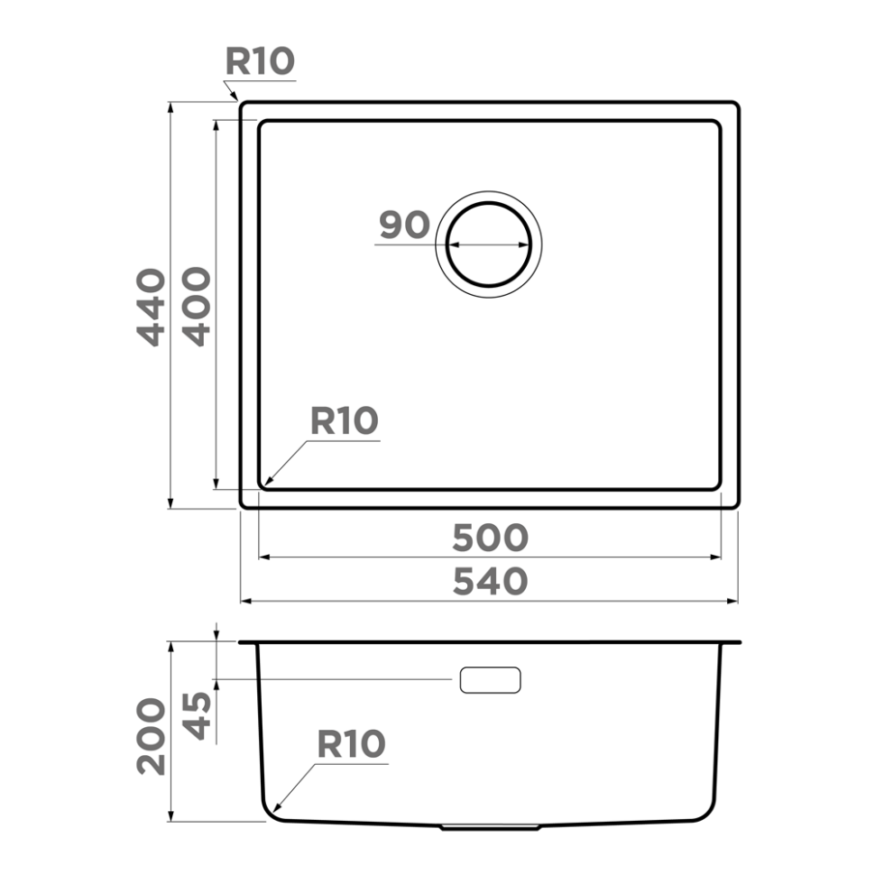 Кухонная мойка Omoikiri Tadzava 54-U/I Ultra-IN нерж. сталь/нержавеющая сталь