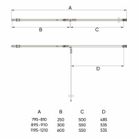 Душевая дверь Veconi Vianno VN-73RG/L, 1000x1950, золото, стекло дождь