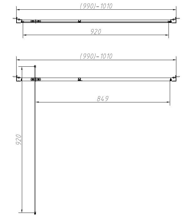 Душевая дверь Альфа (Alpha) VDP-3AL100CLGM, вороненая сталь, стекло прозрачное