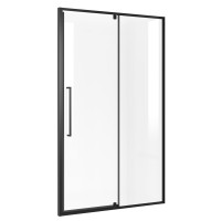 Дверь в нишу Niagara Nova NG-85-12AB (120х195) черный матовый,стекло прозрачное,дверь распашная,1 место