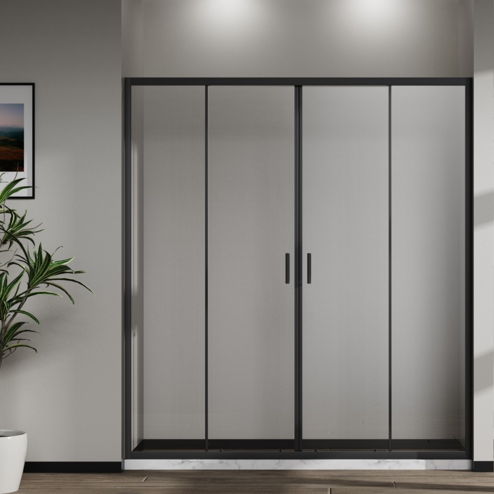 Душевая дверь Сити (City) VDS-5CT2170MT, 1700, хром, стекло текстурное
