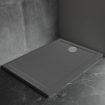 Душевой поддон Veconi Pietra AG, 800x800x30, искусственный камень, антрацитово-серый