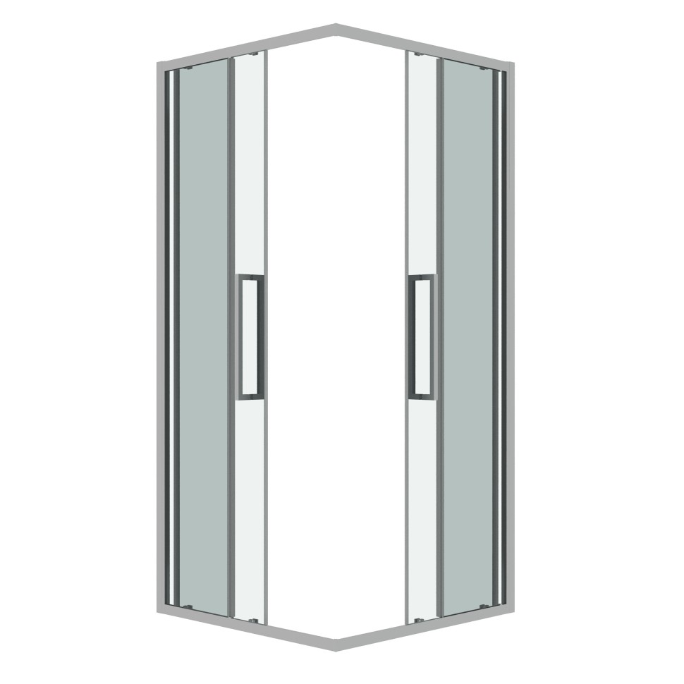 Душевое ограждение Grossman Cosmo 300.K33.02.1010.10.00 (100х100х195) квадрат,раздвижная,хром,стекло прозрачное, 1место