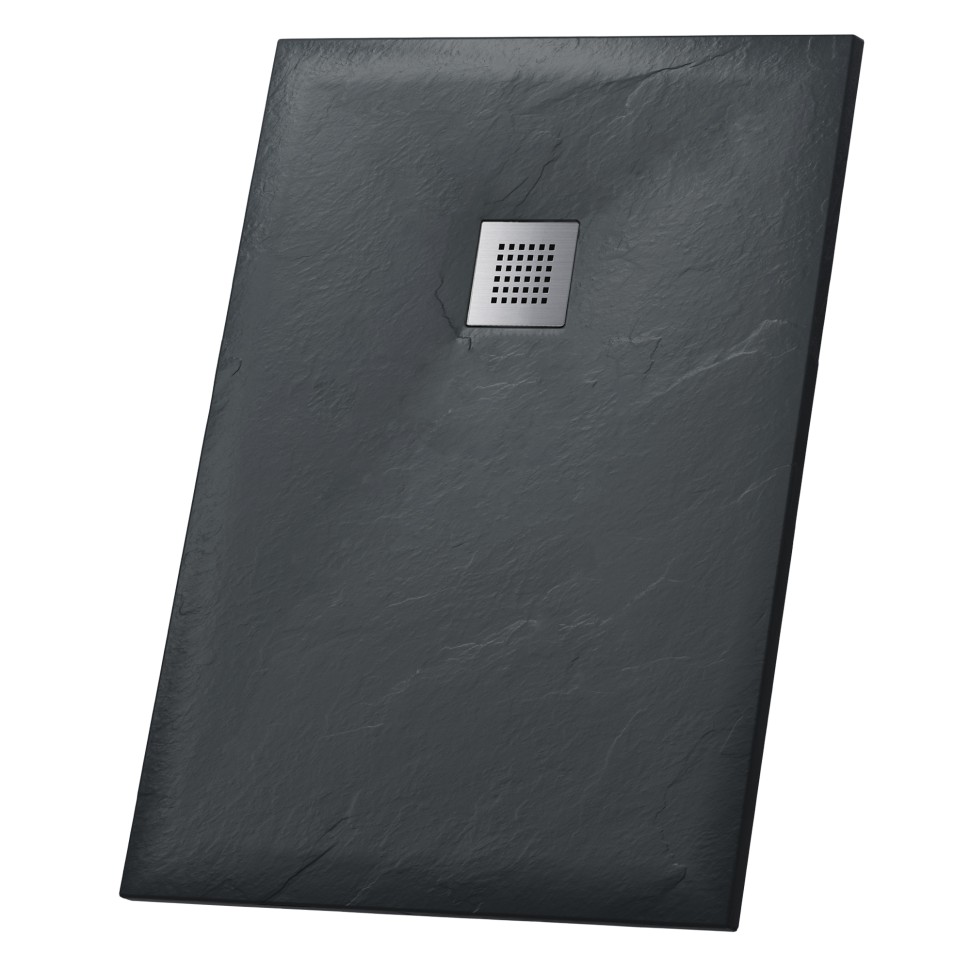 Душевой поддон Grossman Strong GR-S280100Q (80х100) из искусственного камня,прямоугольный,графит,1 место