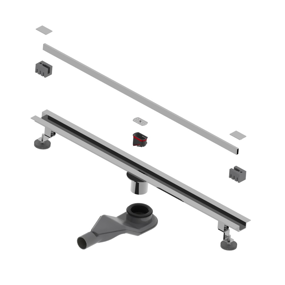 Душевой трап обрезной - SDR-50S - сатин (600)