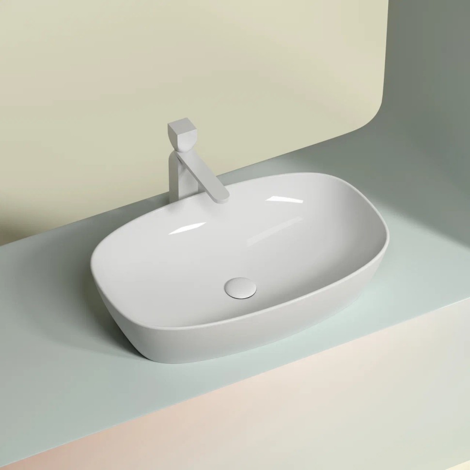 Умывальник чаша накладная овальная Element 600x380x138мм