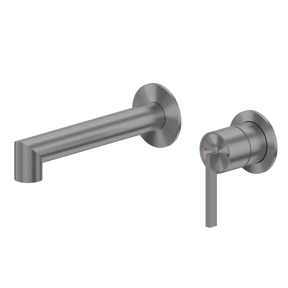 Смеситель ABBER Perfekte 316 AF8A12BGG скрытый монтаж для раковины, брашированная оружейная сталь