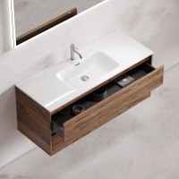 Тумба подвесная SANCOS Libra 1190х450х500, c двумя ящиками оснащенными доводчиками, дуб чарльстон, арт. LB120-1ECH