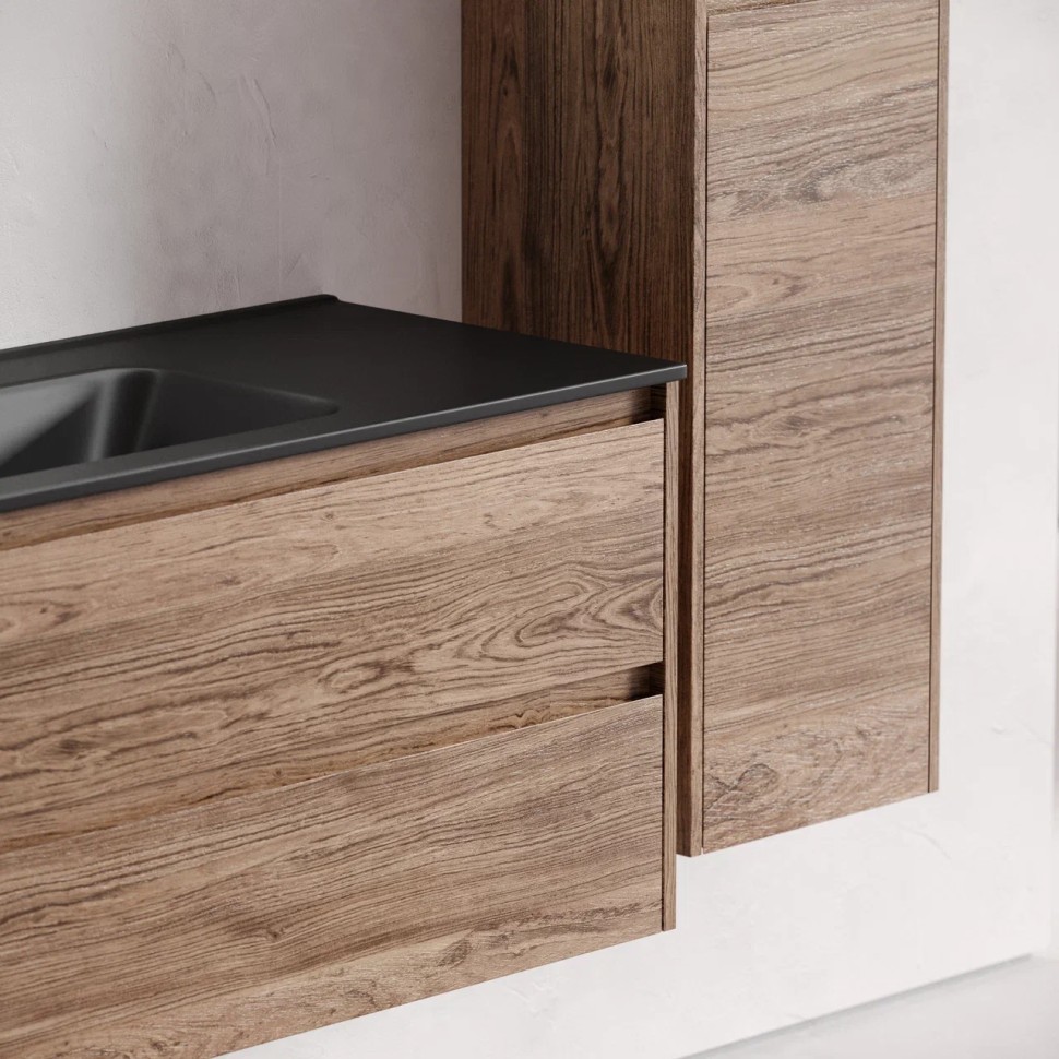 Тумба подвесная SANCOS Libra 1190х450х500, c двумя ящиками оснащенными доводчиками, дуб чарльстон, арт. LB120-1ECH