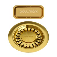Слив с овальным переливом, PM6024-BG, брашированное золото, Paulmark