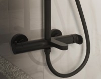 Душевая стойка Rondo VSFS-1R1MB с изливом, черный матовый