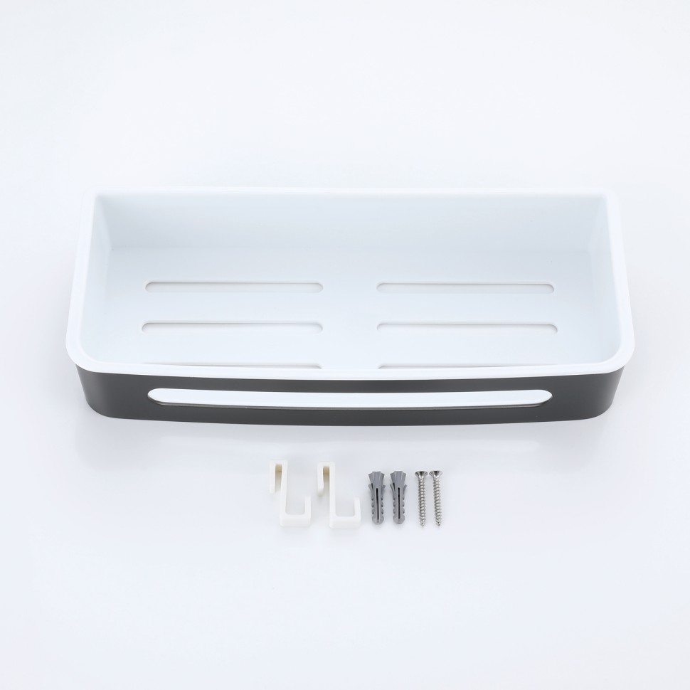 Полка для ванной комнаты 290*115*55мм Raglo графит