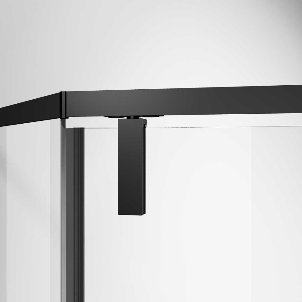 Душевой уголок Slim-N VSP-4SN100CLB, 1000*1000, черный, стекло прозрачное