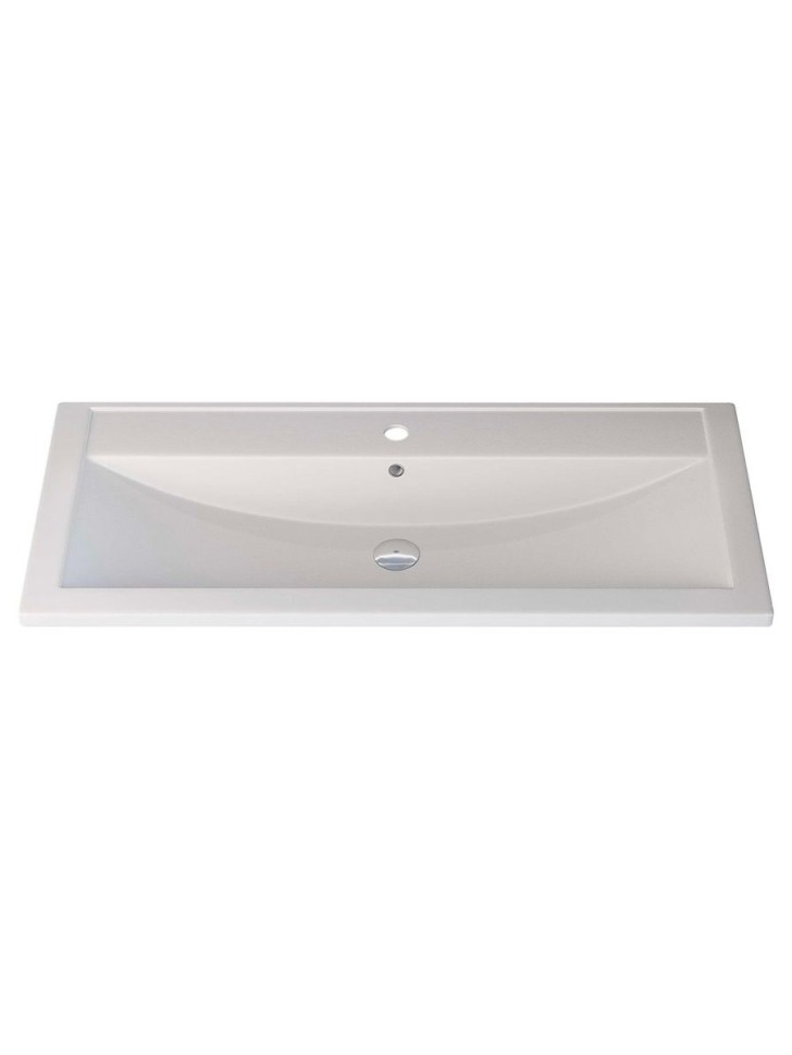 Раковина для ванной кварцевая Uperwood Foster Quartz 100х45,5х17,5 см, белая матовая, жасмин