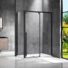 Душевой уголок Lugano VSR-1L9013CLB-1, 1300*900, черный, стекло прозрачное