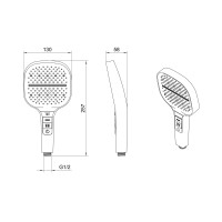 Ручная лейка BERGES H2, черный матовый, пластик