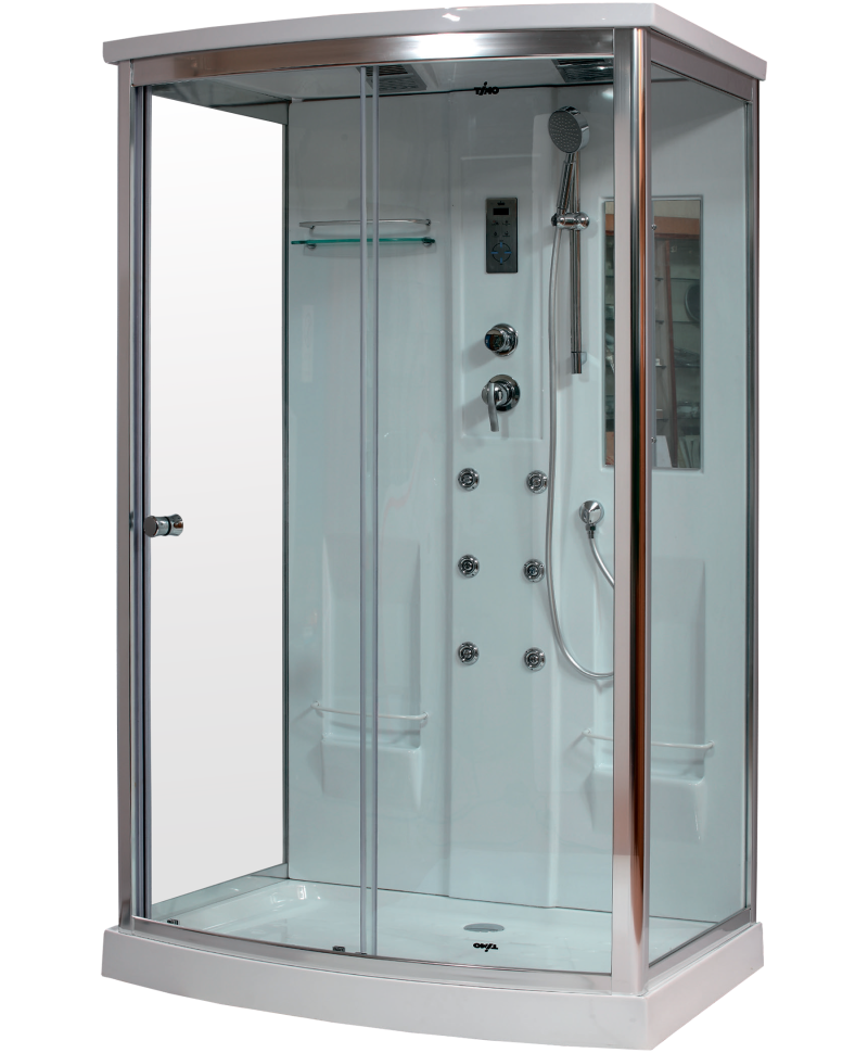 Timo Lux T-7715 душевая кабина 120*90*225, турецкая баня хамам, стульчик прозрачный