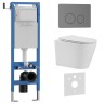 Комплект 3в1 IBERICA BLANCA инсталляция SILENCIO MINI, унитаз BURGOS ALTO белый, кнопка смыва INOX-О вороненая сталь (IB.001M.BRA.234.8180)