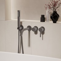 Смеситель для ванны Villa VTFW-1VL1BN, встраиваемый, брашированный никель