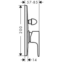 Смеситель для ванны Hansgrohe Rebris S (внешняя часть) 72449000 хром