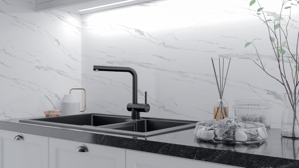Смеситель для кухни Dosse, антрацит, Do214418-401(AN), Paulmark