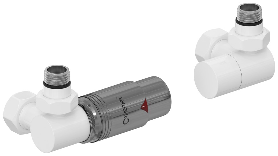 Автоматический терморегулятор 3D левый (G 1/2" НР х G 3/4" НГ)