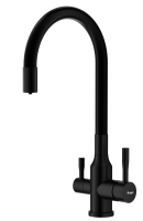 Смеситель Raglo для кухни с гибким изливом с подключением к фильтру питьевой воды R81.64.06 Черный