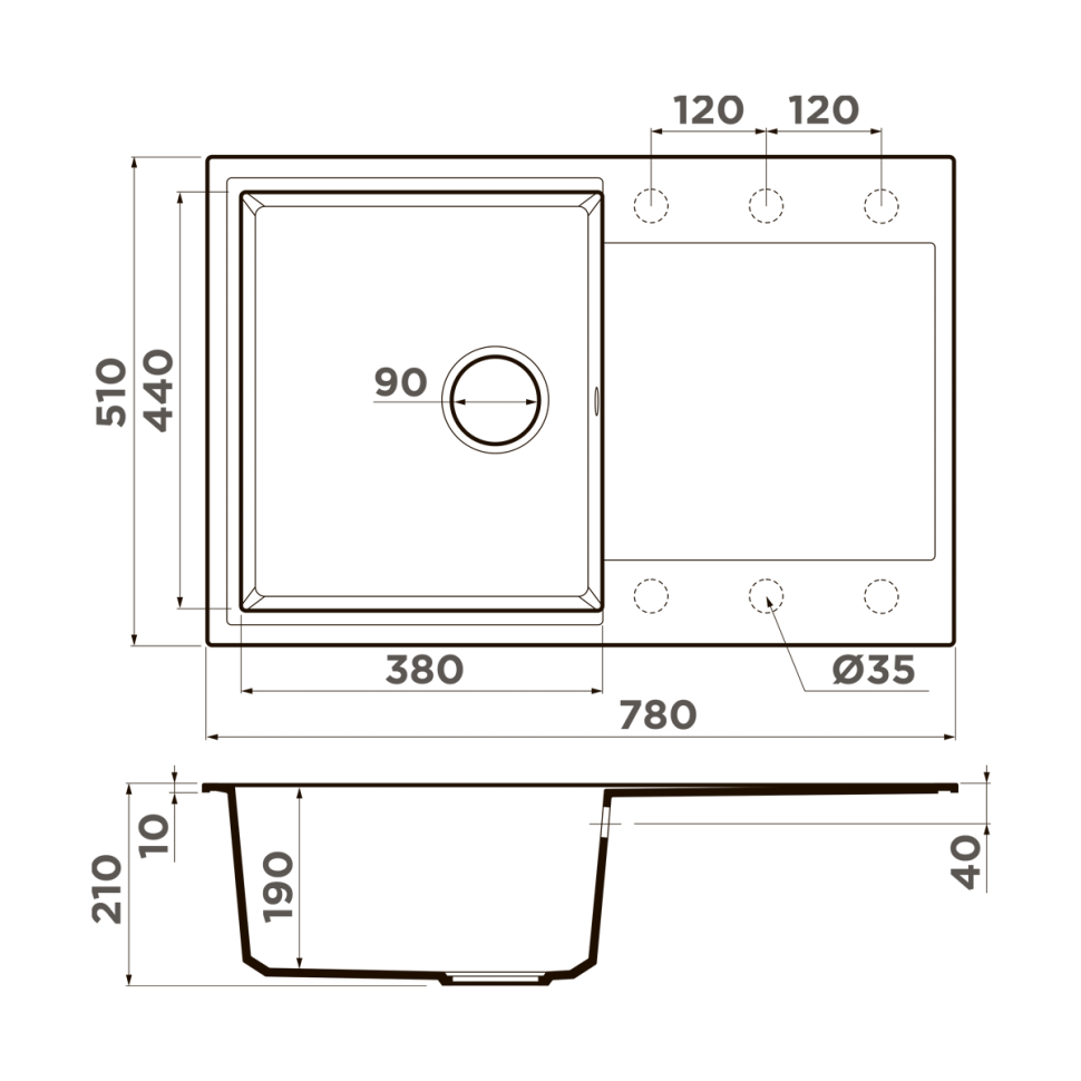 Кухонная мойка Omoikiri Daisen 78-BE Artgranit/ваниль