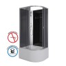 Душевая кабина Niagara Eco E90/70/40L/TN/BK (90х70х195) высокий поддон(40см),стекло тонированное,4 места