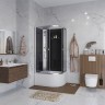 Душевая кабина Niagara Eco E90/70/40L/TN/BK (90х70х195) высокий поддон(40см),стекло тонированное,4 места