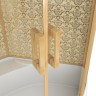 Душевая кабина Niagara Luxe NG-7744G (120x120х215) высокий поддон(50см),дверь раздвижная,стенки золото,4 места