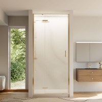 Душевая дверь Veconi Vianno VN-73RG/L, 1200x1950, золото, стекло дождь