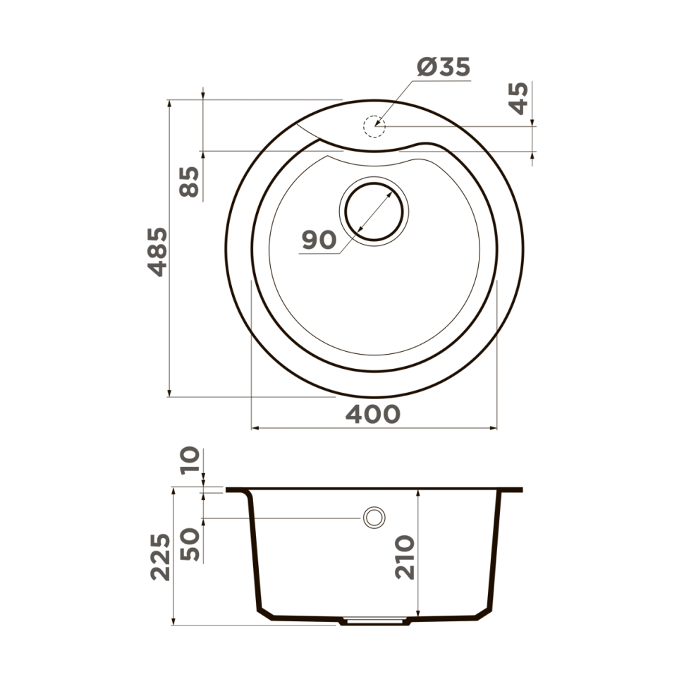 Кухонная мойка Omoikiri Yasugata 48R-BL Tetogranit/черный