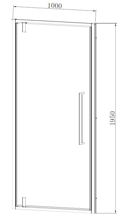 Душевая дверь Альфа (Alpha) VDP-3AL100CLG, брашированное золото, стекло прозрачное