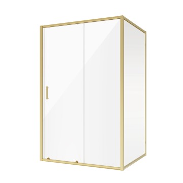 Душевое ограждение Niagara Nova NG-42-12AG-A70G (120х70х195) прямоугольник,золото,двери раздвижные,стекло прозрачное,2 места