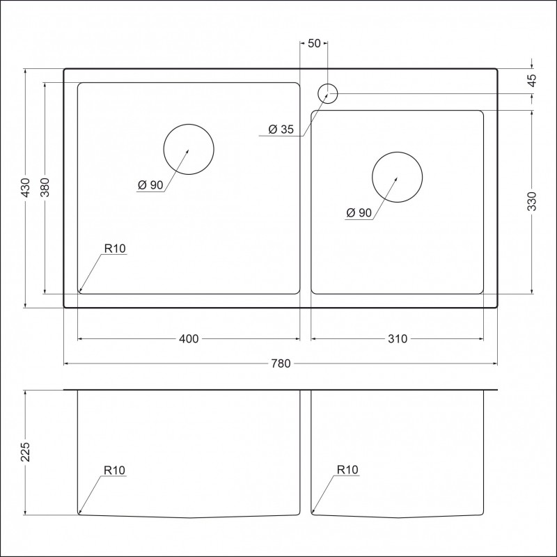 Мойка EMAR EMB-210 EMB-210 PVD Nano Coppery