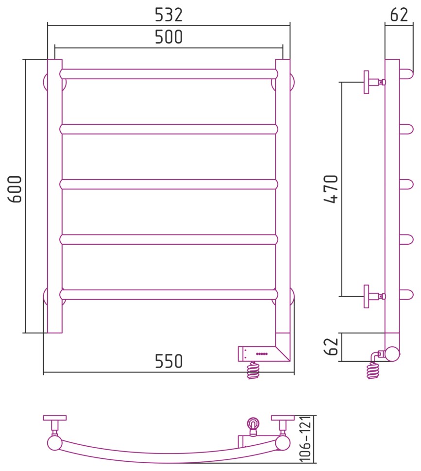 Галант 2.0 600х500 МЭМ правый