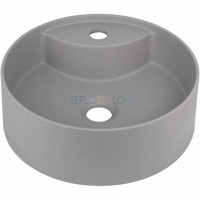 Гранитная раковина, на столешницу, с бортиком для смесителя