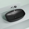 Умывальник чаша накладная овальная (цвет Черный Матовый) Element 600x380x138мм