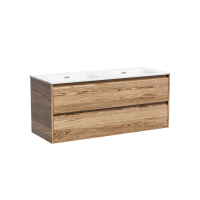 Тумба подвесная SANCOS Libra 1190х450х500, c двумя ящиками оснащенными доводчиками, дуб чарльстон, арт. LB120-2ECH