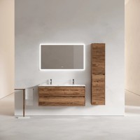 Тумба подвесная SANCOS Libra 1190х450х500, c двумя ящиками оснащенными доводчиками, дуб чарльстон, арт. LB120-2ECH